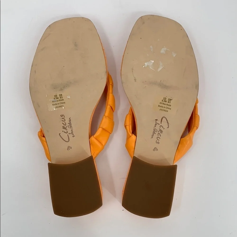 Circus NY Jacinda thong flip flop sandal shoe heel creamsicle orange slide 8.5